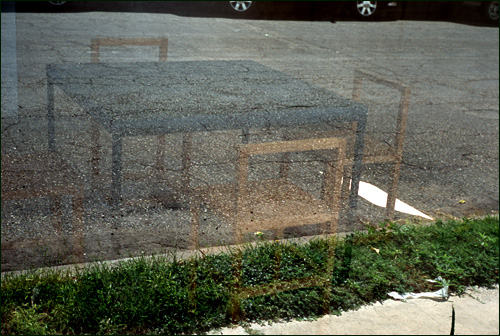 Window reflection, Marfa, Texas